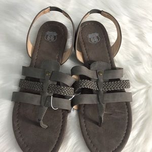 Route 66 Gray Sandals Size 11